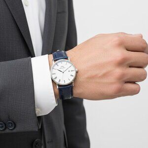 NWT Authentic Porsamo Bleu Veritas 1 Quartz White Dial Men's Watch